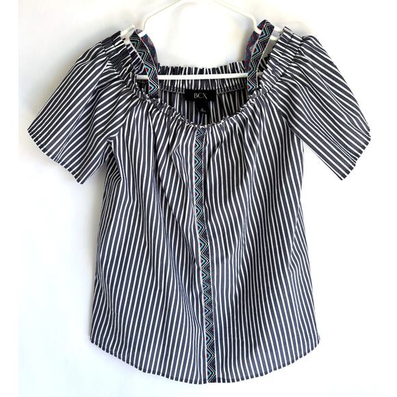 BCX Women's Striped Top Size M - Picture 1 of 6